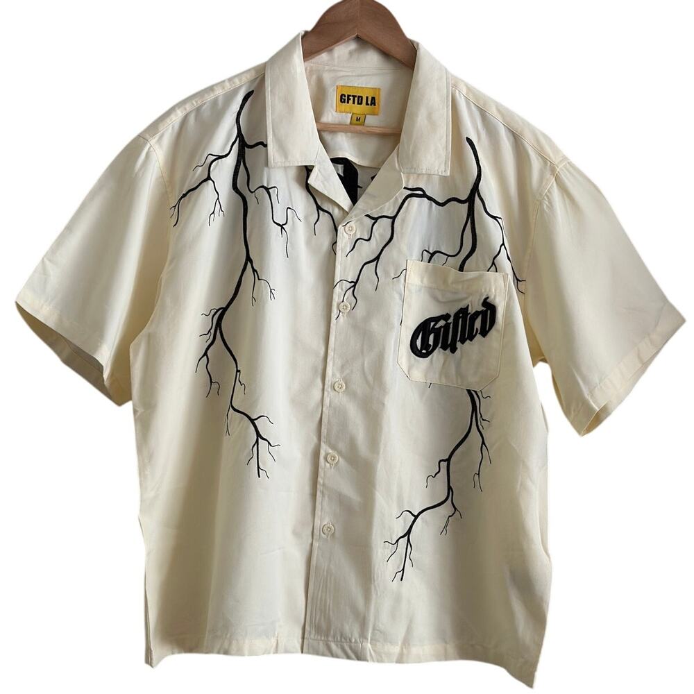 GFTD LA Lightning Button-Up Shirt‎ NWT – Size M N… - image 1